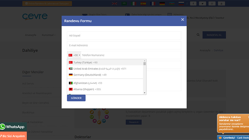 Çevre Hastanesi Online Randevu